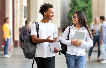 college students talking to each other