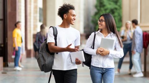 college students talking to each other